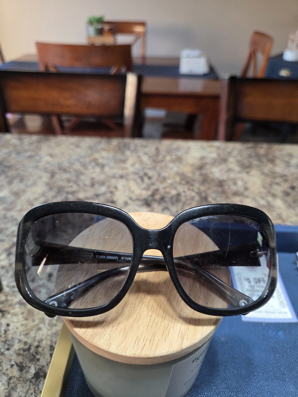 Coach Flora S8007 Black & Brown Tortoise Oversized Sunglasses - Picture 2 of 11